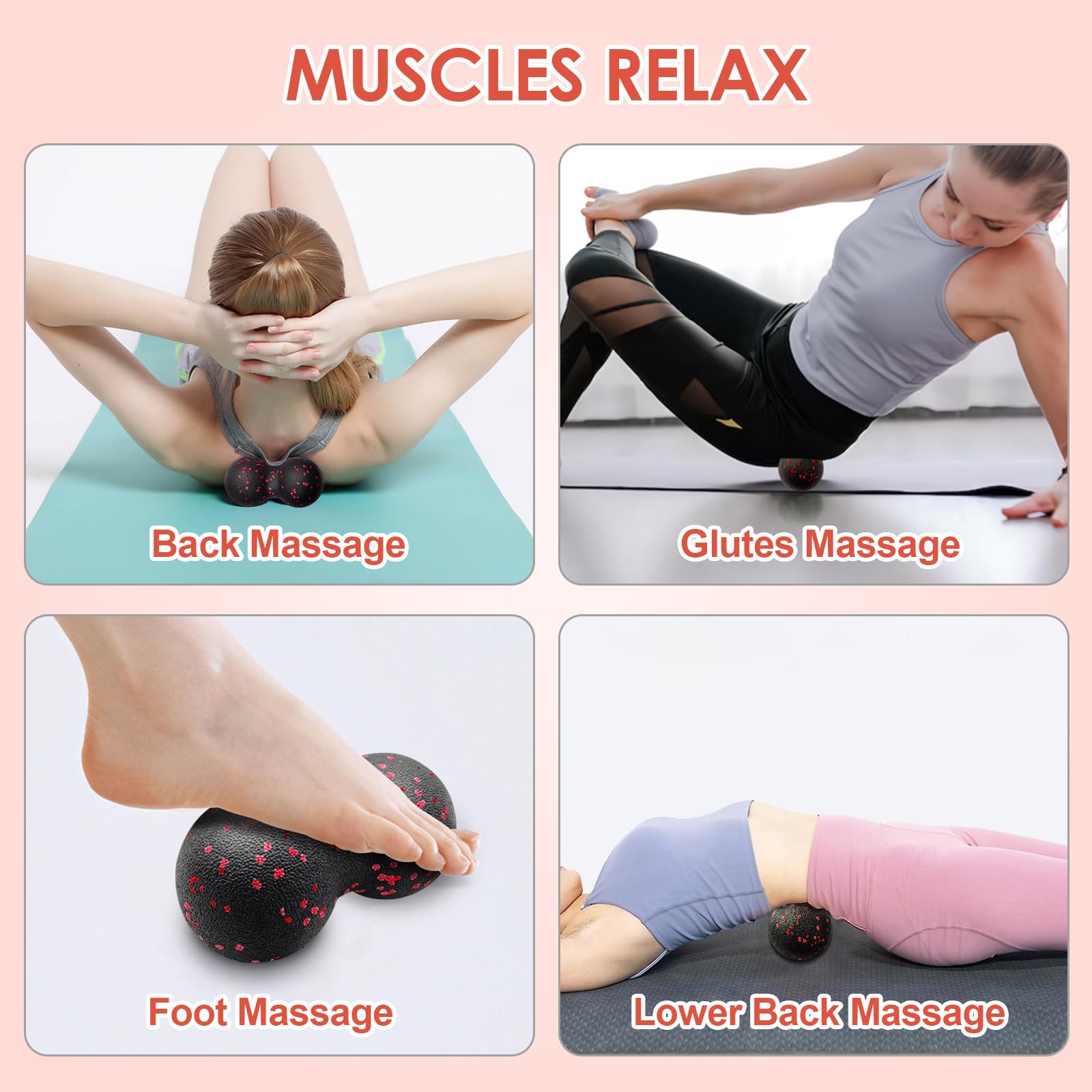 中空ヨガローラーマッサージピーナッツボールセット EPP フ - Health Wellness And Fitness のレビューと価格