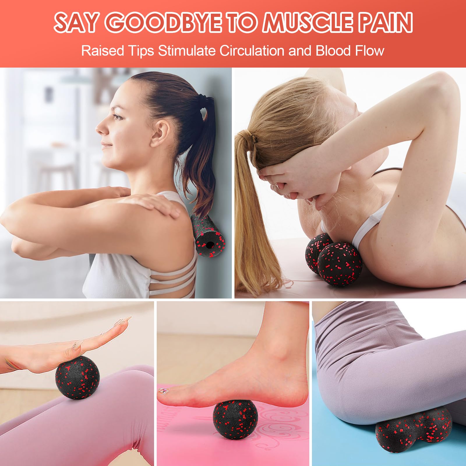 中空ヨガローラーマッサージピーナッツボールセット EPP フ - Health Wellness And Fitness のレビューと価格
