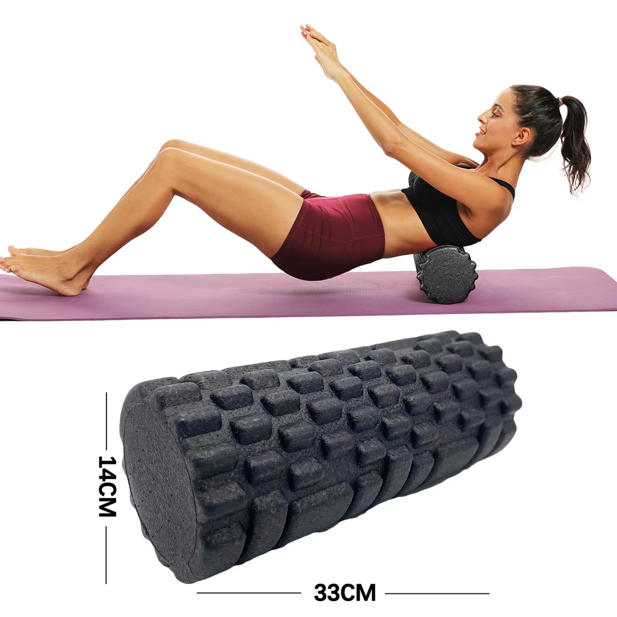 30/33 センチメートルフィットネスフォームローラーヨガマ - Health Wellness And Fitness のレビューと価格