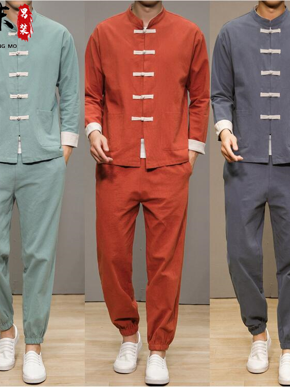 中国風の綿麻の唐服男性用伝統的なヘルスケアセンター禅瞑想長袖 - Health & Wellness Newsletter のレビューと価格